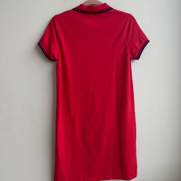 Fred Perry Twin Tipped Polo Mini Dress Preppy Red Size UK 12 US 8 Medium - Picture 4 of 6